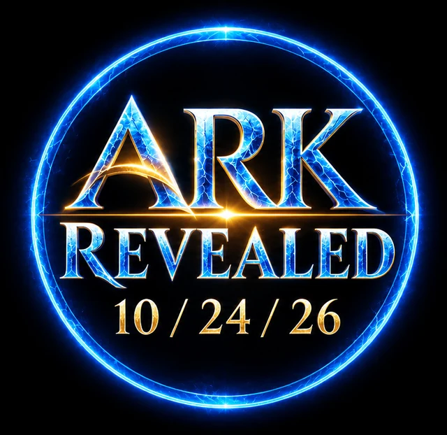 Ark Revealed electric-blue circle logo